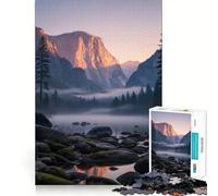 Puzzle du Parc National de Yosemite,1000 pièces,Stimulant cognitif,pièces nettes et sans bavures,Jouet d'intérieur idéal pour Les Vacances (38x52cm)