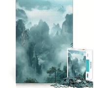 Puzzle du Parc National de Zhangjiajie,1000 pièces,pour stimuler la Concentration et s'amuser grâce à Une Technologie de découpe Laser avancée,idéal pour Les Voyages (50x75cm)
