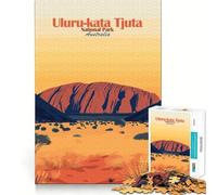 Puzzle du Parc National d'Uluru-Kata Tjuta Jeu de mémorisation mentale de 1000 pièces,découpage de Haute précision,activité Manuelle Interactive,défi cérébral pour la Maison (50x75cm)