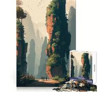 Puzzle du Parc Zhangjiajie pour Adolescents, 1000 pièces, Casse-tête apaisant, Passe-Temps Solide, Cadeau attentionné (38x52cm)