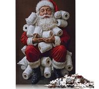 Puzzle du Père Noël : Un trésor de Papier Toilette. Un Puzzle Stimulant et Stimulant en Carton 100% recyclé pour Adultes et Enfants, idéal comme Cadeau de Noël. 1 000 pièces (26 x 38 cm).