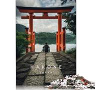 Puzzle du sanctuaire de Hakone, Japon, 100% Carton recyclé, Puzzle de qualité supérieure pour Adultes et Enfants, Cadeaux d'halloween, 1 000 pièces (75 x 50 cm)