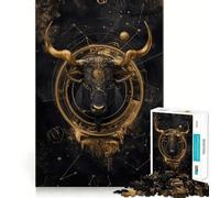 Puzzle du Signe Astrologique du Taureau pour Adolescents, 1000 pièces, Jouet Intelligent et apaisant, découpe Lisse, 50x75cm