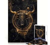 Puzzle du Signe Astrologique du Taureau pour Adolescents, 1000 pièces, Jouet Intelligent et apaisant, découpe Lisse, 50x75cm