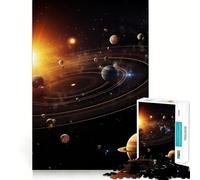 Puzzle du système Solaire 1000 pièces pour Adolescents Améliore la mémoire Divertissement et détente Cadeau Unique aux Bords Nets 38x52cm