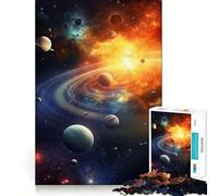 Puzzle du système Solaire 1000 pièces pour Adolescents, Jeu de logique Solide, activité à la Maison, Bords Transparents, Cadeau précieux 38x26cm