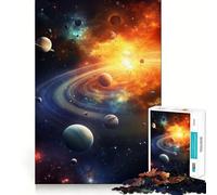 Puzzle du système Solaire 1000 pièces pour Adultes, Jeu de logique Puissant, Anti-anxiété, Bords Transparents, pour Les fêtes 38x52cm