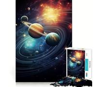 Puzzle du système Solaire pour Adolescents, 1000 pièces, Jouet Pure Logic, Silencieux, Calme, aux Contours Nets, décoration Murale 38x52cm