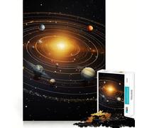 Puzzle du système Solaire pour Adolescents, 1000 pièces, stimule la mémoire, Plaisir Lent, Bords Nets, Cadeau de Noël 38x26cm