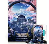 Puzzle du Temple de la Lune Mystique pour Adolescents, 1000 Pièces, Jeu de Logique Solide, Amusement à Partager, Bords Transparents, Joli Cadeau (38x52cm)
