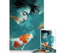 Puzzle du Zodiaque Poissons 1000 pièces,Jeu cognitif Amusant,Structure à emboîter précise,activité de Partage et de complicité avec Les Proches (50x75cm)