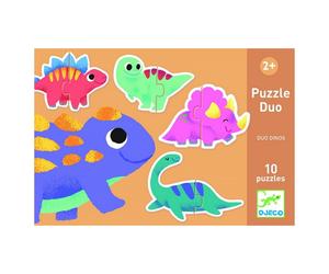 Puzzle Duo Dinos DJ08263 - Un jeu éducatif amusant pour les petits