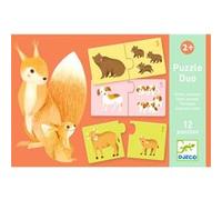 Puzzle duo - Duo Bébés animaux Vert G
