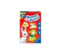 Puzzle Duo Maman et ses petits bebes animaux, 12 paires - Jeu Educatif 2 ans - Observation, Association - Set Jouet Enfant et Carte