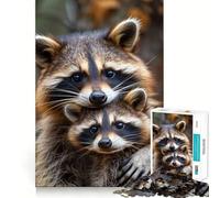 Puzzle Duo Raton Laveur 1000 Pièces pour Adolescents Jeu de Logique Fine Loisirs Faciles Bords Nets Cadeau de Festival (38x26cm)