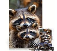 Puzzle Duo Raton Laveur 1000 Pièces pour Adolescents Jeu de Logique Fine Loisirs Faciles Bords Nets Cadeau de Festival (38x26cm)