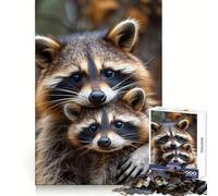 Puzzle Duo Raton Laveur 1000 Pièces pour Adolescents Stimule la Mémoire Loisirs Faciles Bords Nets Surprise de Noël (38x52cm)