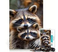 Puzzle Duo Raton Laveur 1000 Pièces pour Adolescents Stimule la Mémoire Loisirs Faciles Bords Nets Surprise de Noël (38x52cm)