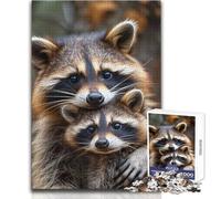 Puzzle Duo Raton Laveur pour Adolescents, 1000 Pièces, Résolution de Problèmes, Jeu Éducatif et Amusant, Idée Cadeau Originale et Attentionnée, Dimensions:50x75cm