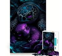 Puzzle Duo Tortues Néon pour Adolescents 1000 Pièces Jeu d'Entraînement Cérébral Détente et Image à Assembler Surprise Chaleureuse (50x75cm)