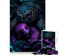 Puzzle Duo Tortues Néon pour Adolescents 1000 Pièces Jeu d'Entraînement Cérébral Détente et Image à Assembler Surprise Chaleureuse (50x75cm)