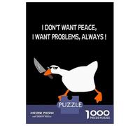 Puzzle dur pour adultes 1000 pièces sans titre Oie Crazy 2 Puzzle pour adultes Jeu pratique Difficile Cadeau d'anniversaire difficile, cadeaux, 38 x 26 cm/1000 pièces