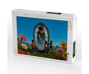 Puzzle · Durch den Spiegel | 1000 pièces · Format assemblé 64 × 48 cm · CALVENDO Puzzle