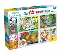 Lisciani Puzzle éducatif Disney Classics 4x48 pièces double face - à assembler et colorier dès 3 ans