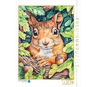 Puzzle · É uil dans Un chêne | Illustration d'un jeune é uil dans un chêne · 1000 pièces · Format assemblé 64 × 48 cm · CALVENDO Puzzle