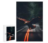 Puzzle Eagle Soaring Over A Dark Road, 1000 PCS, Activité Créative À La Maison, comme Cadeau du Nouvel an pour Adultes Passionnés, À Offrir