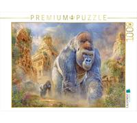 Puzzle · Échos de Pierre | Deux gorilles ont conquis le paysage · 1000 pièces · Format assemblé 64 × 48 cm · CALVENDO Puzzle