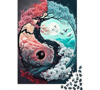 Puzzle éclipse lunaire Yin et Yang pour adultes, puzzle de 1000 pièces pour adolescents, jeu éducatif, jouet, cadeaux de Noël, 1000 pièces (75x50 cm)