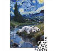 Puzzle Écologique en Bois 1000 Pièces - Schnauzer | Engagement pour La Planète Et Plaisir De Jouer | Idéal pour Éco-Conscients