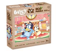 Lisciani - Bluey - Puzzle Double Face 24 Pièces Enfant - Dès 3 Ans | Verso à Colorier, Second Temps de Jeu - Jeu Éducatif - Activité Manuelle 100% Recyclable - Concentration et Patience