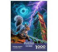 Puzzle Écureuil 1000 Pièces pour Adultes Et Enfants, Jeu-éducatif, Puzzle Château Antique Tempête, Home Decor, Cadeau Anniversaire 38x26cm/1000pcs
