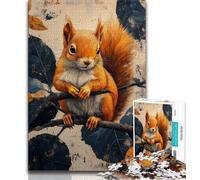 Puzzle écureuil 1000 pièces pour Adultes idéal comme Cadeau pour Toute la Famille Taille 75x50cm