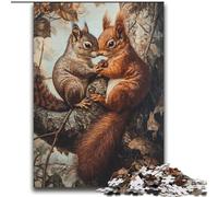 Puzzle Écureuil 2000 pièces pour Adolescents, Anti-Stress, Vacances à la Maison, avec Affiche et fiche de Questions-réponses Assorties (70x100cm)