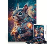 Puzzle écureuil Astronaute pour Adultes, 1000 pièces, Casse-tête, Passe-Temps à la Maison, Assemblage d'image, Cadeau mémorable 38x26cm