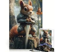 Puzzle écureuil Chevalier 1000 pièces pour Adolescents, développement de la mémoire, Jeu d'intérieur, découpe Fine, Cadeau du Père Noël 38x26cm