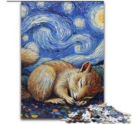 Puzzle Écureuil Ciel Nocturne 1000 Pièces pour Adultes et Adolescents, Jeu de Puzzle Défiant, Idéal comme Cadeau pour Toute la Famille (26x38cm)
