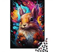 Puzzle écureuil coloré de 1000 pièces pour Adultes | 38x26cm Illustration vive d’un écureuil pour une activité détente et créative seul ou en famille