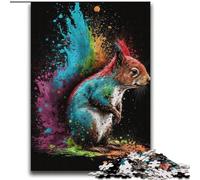 Puzzle Écureuil coloré de 2000 pièces pour Adultes et Adolescents, Jeu Stimulant et Jeu Familial, Collection d'artistes, Beaux-Arts pour Les 14 Ans et Plus 70x100cm
