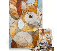Puzzle écureuil doré 1000 pièces pour Adolescents, Jeu de logique et de précision, Cadeau élégant 38x26cm