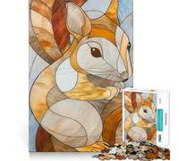 Puzzle écureuil doré 1000 pièces pour Adolescents, Jeu de logique et de précision, Cadeau élégant 38x26cm