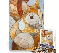 Puzzle écureuil doré 1000 pièces pour Adolescents, Jeu de logique et de réflexion, Calme et précis, Surprise de Noël 38x52cm