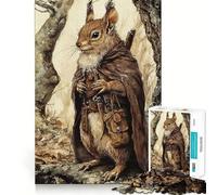 Puzzle écureuil Guerrier 1000 pièces pour Adultes, défi cérébral, Jeu de Groupe, découpe Nette, Joli Cadeau 38x26cm