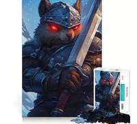 Puzzle écureuil Guerrier Difficile pour Adultes, 1000 pièces, Version améliorée, Doux et Relaxant, découpe Nette, Cadeau Unique 38x52cm