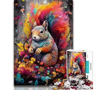 Puzzle écureuil Mignon 1000 pièces pour Adolescents idéal comme Cadeau pour Toute la Famille (50x75cm)