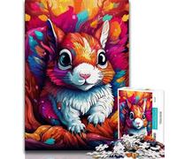 Puzzle écureuil Mignon 1000 pièces pour Adultes et Adolescents, Jouet éducatif et éducatif, idéal comme Cadeau pour Toute la Famille 50x75cm