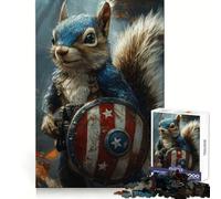 Puzzle écureuil Super-héros pour Adultes, 1000 pièces, Jouet d'exercice Mental, détendez-Vous, pour Les vœux du Père Noël 38x26cm